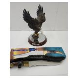 NIB Hunting Knife 12 "& Eagle Statue 10" H