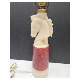 Vintage Aladdin Horse Lamp with Finial  29" high