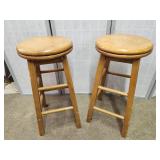 2 Swivel Bar Stools 25" H