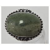 925 Silver Agate Ring Adjustable