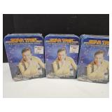 3 STAR TREK OFFICERS Sealed Collector Cards