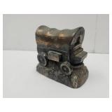 Copper Covered Wagon Coin Bank