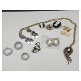 3 Rings sizes 5 - 7.5, Earrings, Cameo Jewelry +