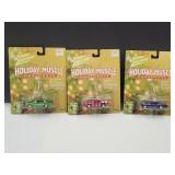 3 VTG NIB J LIGHTNING HOLIDAY ORNAMENTS