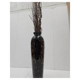 Leopard Print Glass Vase Home Decor  17 1/2" high