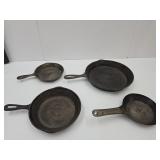 Cast iron Skillets Up to10.5" & Sm Cowboy Skillet