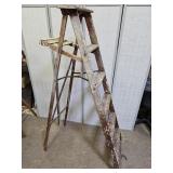 6ft Wood Ladder Great To Display Primitives