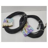 2 NEW Microphone 50 Ft Cables