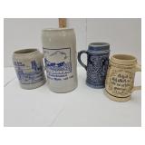 German Beer Steins 5"-8"