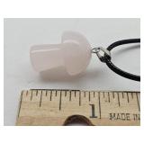 Rose Quartz Mushroom Necklace