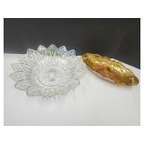 Irr Carnival & Amber Glass Dishes