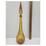 MCM Italian Empoli Amber Genie Bottle 22"H
