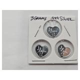 3 Grams .999 Fine Silver