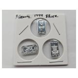 3 Grams .999 Fine Silver