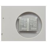 2 Grams .999 Fine Valcambi Silver Bars