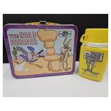 VTG ROAD RUNNER Metal Lunch Box w Thermos