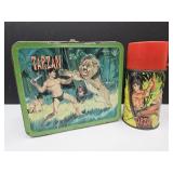 VTG TARZAN Metal Lunch Box w Thermos