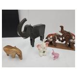 Elephant Collection Metal, Glass, +2.5"-8"h