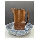 Spongeware Roseville  13" wide  Bowl