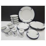 DANSK  Dish Setting for 4, Platter, Cream & Sugar