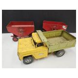 VTG Tonka Toy Dump Truck 14",  Wagons See Issues