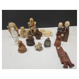 Lot of Buddhas Soapstone, Metal & Others Up to 4"h