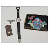 VTG Hopalong Cassidy Wallet, Watch, Bolo & Badge