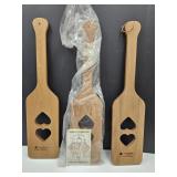 3 Longaberger Butter Paddles