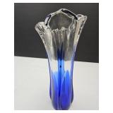 13.5" high  Cobalt Art Glass Vase