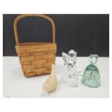 Fenton Bell, Longaberger Basket 5" & Angel,Bird