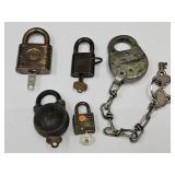 Antique Lot Of Locks, all Keys Work Except 1