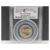2007  D  UNC Graded Washington Quarter Coin