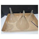 Lot of Glass Funnels 4.5"x8" SEE PICS