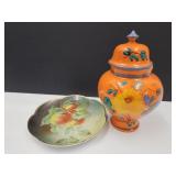 Bavarian 9.5" Plate & MCM Italian Floral10"