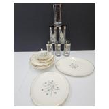 BLue Periwinkle DIshes & MCM Glasses