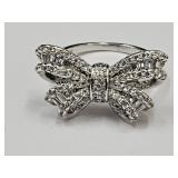 925 Sterling Silver Ring with Bow  SZ 7