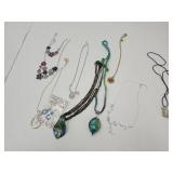 Nice Costume Jewelry Lot Glass Pendants , Earring+