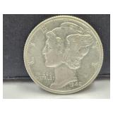 1942 S Silver Mercury  Dime Coin
