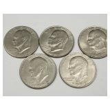 5 Ike Dollar Coins