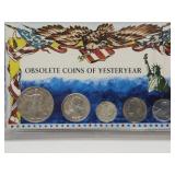 1943 Obsolete Coin Set  Silver HalfQuarter, Dime+