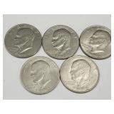 5 Ike Dollar Coins