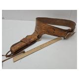 VTG Hand Tooled Embossed Western Gunbelt & Holster
