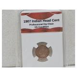 1907 Indian Head Cent Coin VF Condition