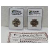 2 LCC Presidential Dollars Eisenhower & Ford
