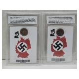 Germany WWII  N A Z I  3rd Reich Stamps & Coin Set