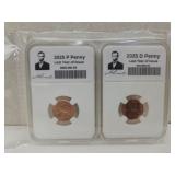 2 NEW 2025 Last Issue Penny Coins D & P