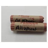 2 Full Rolls Wheat Penny Coins