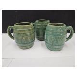 3 McCoy Pottery Mugs