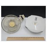 George Foreman Sm. Grill & Clip On Holmes Fan