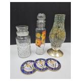 Mosaic  Lamp, Candle Holder, Jar, Mr. Peanut